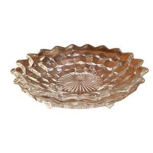 Vintage Crystal Glass Candy Dish Bowl 7" Wide by Fostoria
